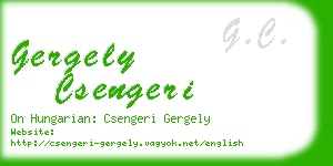 gergely csengeri business card